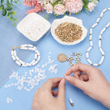 DIY Bead Making Finding Kit, Including Round & Flower & Star & Cube CCB Plastic Spacer & Polymer Clay Disc Beads, Golden, 3700~3800Pcs/box