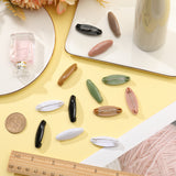 16Pcs 8 Color Plastic Blank Oval Brooch Pins, Scarf Hijab Lapel Pin Buckles for Ladies Hair Dressing Accessories, Pink, 36x13.5x9mm, 2Pcs/color