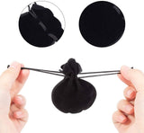 30pcs Velvet Jewelry Bag, Drawstring Jewelry Pouches, Calabash Candy Pouches, for Wedding Birthday Party Favors, Black, 9x7cm
