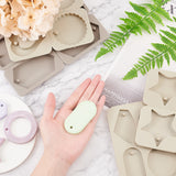 DIY Silicone Pendant Molds Sets, Resin Casting Molds, for UV Resin, Epoxy Resin Pendant Jewelry Making, Gray, 4pcs/set
