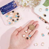 40Pcs 4 Colors Alloy Enamel Pendants, Clock, Golden, Mixed Color, 16x10.5x3mm, Hole: 2mm, 10pcs/color