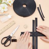 Paper with Iron Packages Ribbon, for Gift Wrapping, Black, 5/8 inch(15mm), about 21.87 Yards(20m)/Roll