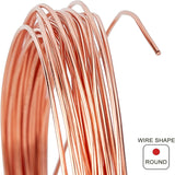 4 Roll Copper Spring Wire, Round, Rose Gold, 21 Gauge(0.7mm), 0.7mm, about 16.40 Feet(5m)/roll