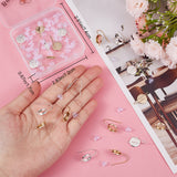 24Pcs 2 Colors 304 Stainless Steel Earring Hooks, with Horizontal Loop and Round Tray, with 60Pcs Plastic Ear Nuts, Mixed Color, 23x12x2mm, Hole: 1.5mm, Pin: 0.8mm, Tray: 10mm, 12Pcs/color