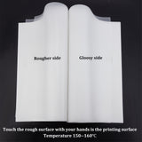 A3 PET Printable Heat Transfer Papers, Blank Iron on Vinyl for Printers, Ghost White, 422x301mm