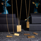 12Pcs 3 Style Ion Plating(IP) 201 Stainless Steel Pendant, Rectangle, Real 18K Gold Plated, 25~30x9~20x0.5~1mm, Hole: 2.5~2.6mm, 4pcs/style