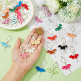 28Pcs 14 Colors Alloy Resin Big Pendants, Glitter Ballet Dancer Charms with Crystal Rhinestone, Silver Color, Mixed Color, 59.5x30.5x5.5mm, Hole: 2.5mm, 2pcs/color