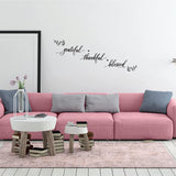 Rectangle PVC Wall Stickers, for Home Living Room Bedroom Decoration, Word, 150x980mm
