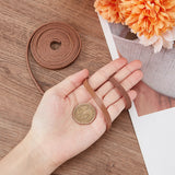 2M Flat Leather Cord, for Jewelry Making, Camel, 6x2mm, about 2.19 Yards(2m)/pc