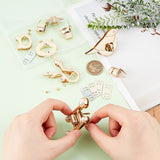 6 Style Zinc Alloy Twist Bag Lock Purse Catch Clasps, for DIY Bag Purse Hardware Accessories, Mixed Shapes, Mixed Color