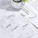 24Pcs Acrylic Blank Plant Labels, Decorative Garden Stakes, Rectangle, Clear, 69.5x49.5x2mm