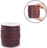 Waxed Cotton Thread Cords, Saddle Brown, 1.5mm, about 100yards/roll