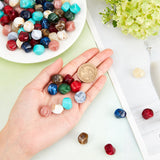 100Pcs 10 Colors Acrylic Beads, Imitation Gemstone Style, Nuggets, Mixed Color, 15.5x12x12mm, Hole: 1.8mm