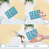 Acrylic Earring Handwork Template, Card Leather Cutting Stencils, Deep Sky Blue, Cloud Pattern, 130x90x2mm, 2pcs/set