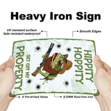 Vintage Metal Tin Sign, Iron Wall Decor for Bars, Restaurants, Cafes Pubs, Rectangle, Frog, 300x200x0.5mm