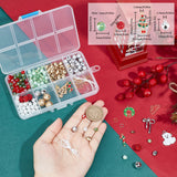 DIY Christmas Bracelet Making Kit, Including Rondelle & Oval & Strawberry CCB Plastic & Polymer Clay Rhinestone & Glass Beads, Word & Tree & Candy Cane Alloy Pendants, Mixed Color, 275Pcs/box