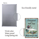 Rectangle with Word Vintage Metal Iron Sign Poster, for Home Wall Decoration, Dog Pattern, 300x200x0.5mm