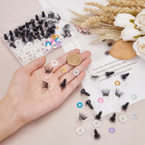 20 Sets 5 Colors Plastic Safety Craft Eye & 20Pcs Acrylic Doll Eyelashes, for DIY Doll Toys Puppet Plush Animal Making, Mixed Color, 17.5mm, 4 sets/color