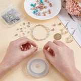 DIY Beading Jewelry Making Finding Kit, Include Brass Crimp Beads, 304 Stainless Steel Bead Tips, Lobster Claw Clasps, Jump Rings, Tiger Tail Wire, Stainless Steel Color, Wire: 0.38mm, 15m/set