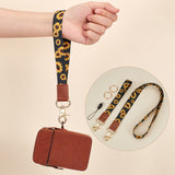 Adjustable Mobile Phone Lanyard, Cute Polyester Shoulder Neck Strap, Wrist Strap, 2 Key Rings and Detachable Mobile Phone Strap, Sunflower Pattern, 510~512x20x1mm