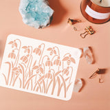 Plastic Drawing Painting Stencils Templates, for Painting on Scrapbook Fabric Tiles Floor Furniture Wood, Rectangle, Flower, 29.7x21cm