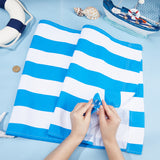 Striped Pattern Canvas Fabric, for Replacement Beach Hanging Chair Decoration Accessories, Royal Blue, 115x43x0.15cm