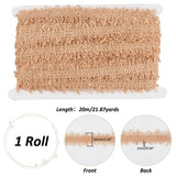 20M Braided Burlap Ribbon, Hessian Ribbon, Jute Twine, for Jewelry Making and Home Decoration, BurlyWood, 1 inch(26mm)