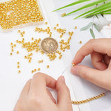 Brass Beads, Long-Lasting Plated, Rondelle, Golden, 4x3.5mm, Hole: 1.5mm, 400pcs/box