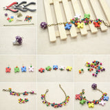 Round Wood Beads, Mixed Color, 14x13mm, Hole: 4mm, about 100pcs/box