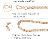 Handmade Iron Chains, Unwelded, Light Gold, about 3.94 Feet(1.2m)/Box