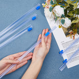 Plastic Reusable Cling Film Slide Cutter, for Food Wrap, Aluminum Foil and Wax Paper, Film Dispenser, Royal Blue, 380x9.5x23mm