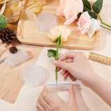4Pcs 2 Style Transparent Plastic Flower Pin Frogs, Flower Arranger, Ikebana Kenzan, with Suction Cups, Round/Rectangle, Clear, 69~70x31~69x20~22mm, 2pcs/style