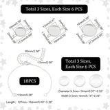 DIY Blank Dome Flat Round Link Bracelet Making Kit, Including 201 Stainless Steel Bracelet Making, 304 Stainless Steel Cabochon Connector Settings, Glass Cabochons, Stainless Steel Color, 54Pcs/box