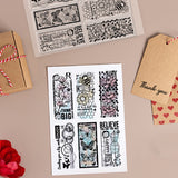 Custom PVC Plastic Clear Stamps, for DIY Scrapbooking, Photo Album Decorative, Cards Making, Flower, 160x110x3mm