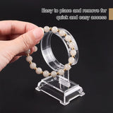 Plastic Bracelet Displays, C Type Single Watch/Bracelet Display Stand, Mixed Color, 94x60x40mm, 2 colors, 5pcs/color, 10pcs/set