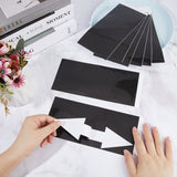 PVC Self Adhesive Arrow Label Stickers, Waterproof Directional Arrow Sign Decals for Floors, Walls and Smooth Surfaces, Black, 50x199x0.2mm, 2pcs/set