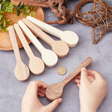6Pcs 3 Colors Wood Spoon Carving Mold, Unfinished Wood Accessories, Mixed Color, 157~159x37~41x20~21mm, 2pcs/color