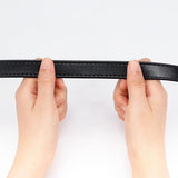 PU Leather Tape, DIY Accessories, Black, 20x2.5mm, 3m/roll