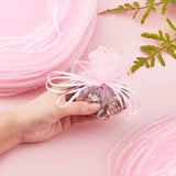 Organza Bags, with Sequins, Gift Bags, Round, Pink, 26.2cm