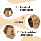 Brass European Beads, Large Hole Beads, Bicone Barrel, Antique Bronze, 9.5x6.5mm, Hole: 6mm, 16pcs/box