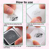 Custom PVC Plastic Clear Stamps, for DIY Scrapbooking, Photo Album Decorative, Cards Making, Stamp Sheets, Film Frame, Bees, 160x110x3mm