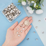 200Pcs Plastic Bead Cap Pendant Bails, for Globe Glass Bubble Cover Pendants, Platinum, 7x10mm, Hole: 2mm, Inner Diameter: 9mm