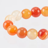 1 Strand Natural Red Agate Beads Strands, Round, Grade A, 6mm, Hole: 1mm, about 62pcs/strand, 14.5 inch