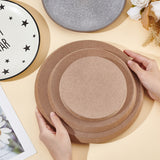 3Pcs 3 Style Round Pottery Tools Ceramic Plate Forming Mold, Wooden Density Plate Printing Blank Stripping Mud Plate for Ceramic Project Work, Tan, 150~250x15mm, 1pc/style