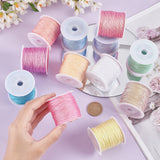 12 Rolls 12 Colors Polyester Braided Thread, Mixed Color, 0.8mm, about 27.34 Yards(25m)/Set, 1 color/roll