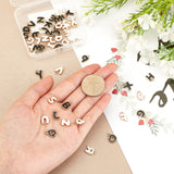 Alloy Enamel Charms, Enamelled Sequins, Cadmium Free & Nickel Free & Lead Free, Light Gold, Alphabet, Letter A~Z, Mixed Color, 11x6.5x2mm, Hole: 1.5mm, 26pcs/set, 2 colors, 1set/color, 2sets, 52pcs/box