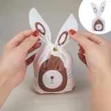 Plastic Candy Bags, Rabbit Ear Bags, Animals, Mixed Color, 22~23.3x13.8cm, about 4pcs/type, 100pcs/set.