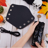 Adjustable Polyester Cord Bracelet, Gauntlet Wristband, Cuff Wrist Guard for Men, Black, 17.4x20.3x0.24cm