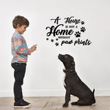 Translucent PVC Self Adhesive Wall Stickers, Waterproof Building Decals for Home Living Room Bedroom Wall Decoration, Paw Print, 960x390mm