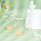 30Pcs 3 Style 304 Stainless Steel Pendants, Filigree Finding, Textured, Flat Round & Leaf & Teardrop, Golden, 20~33.5x15~19x0.5~1.2mm, Hole: 1~2mm, 10pcs/style